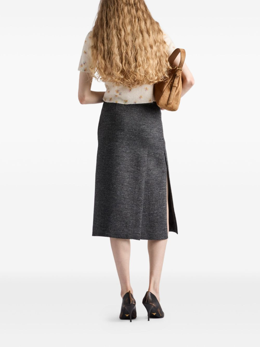 floral-pattern wool T-shirt - 3