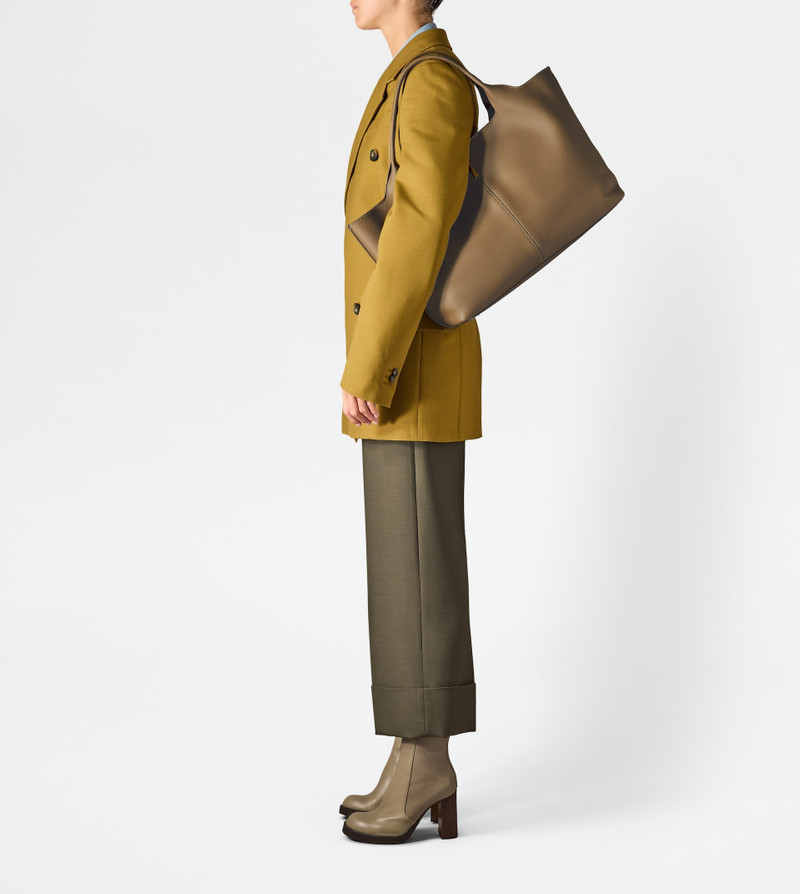 SHOPPING BAG IN LEATHER MEDIUM - BROWN 8