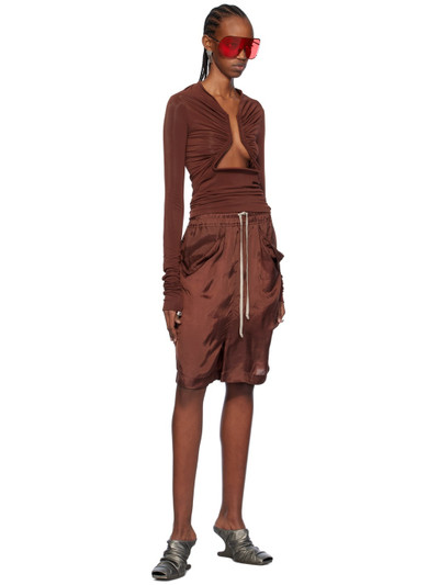Rick Owens Brown Boxer Shorts outlook