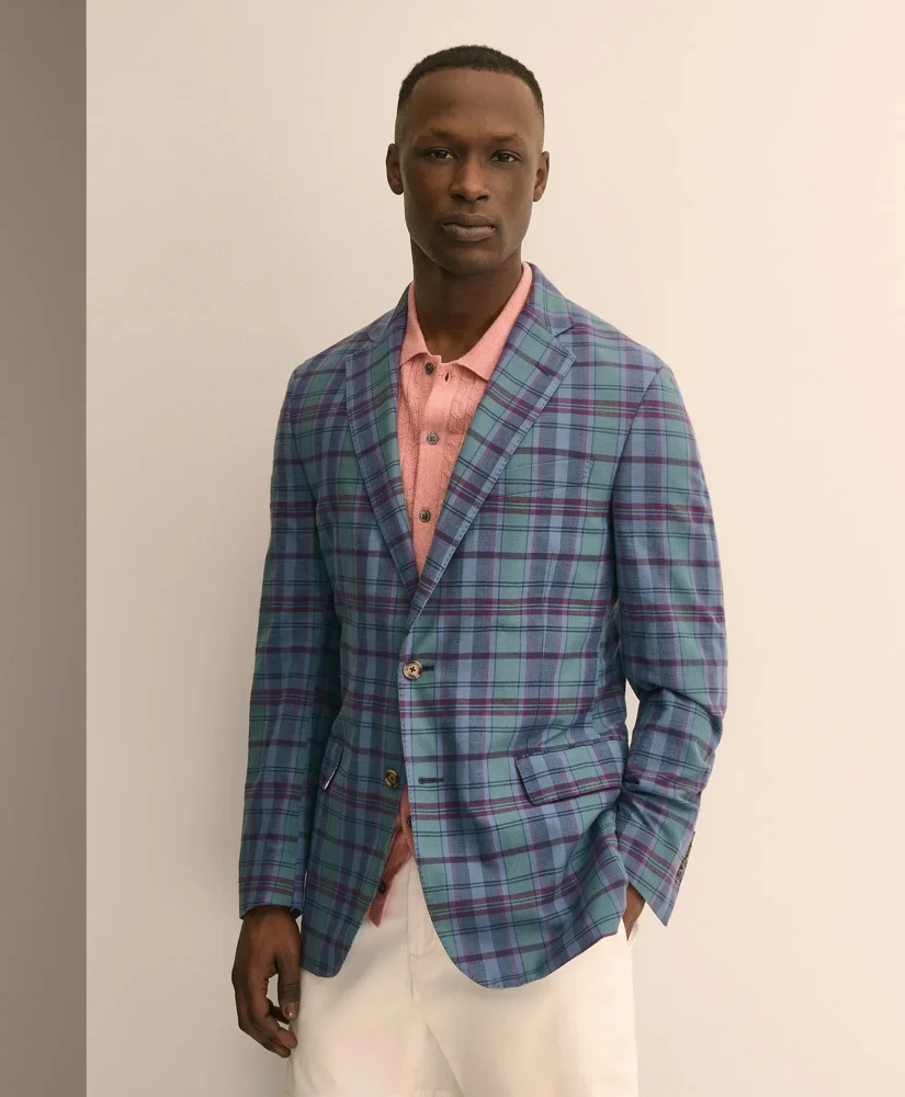 Classic Fit Cotton Madras Sport Coat - 1
