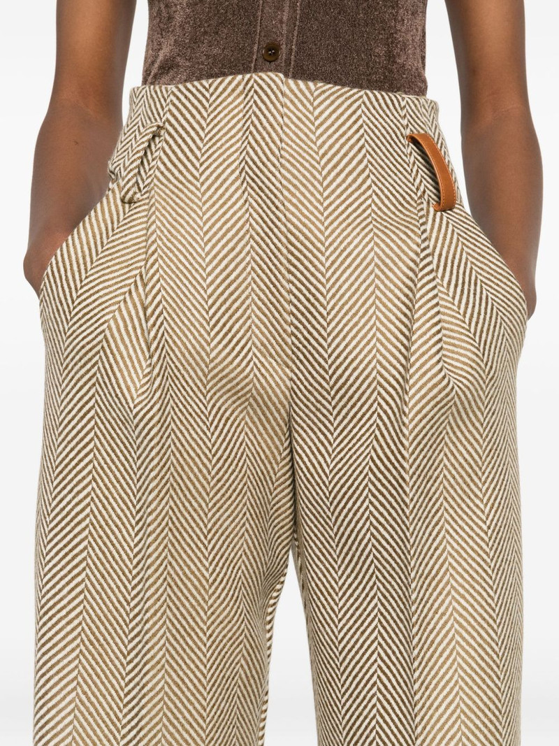 herringbone pleated trousers 5