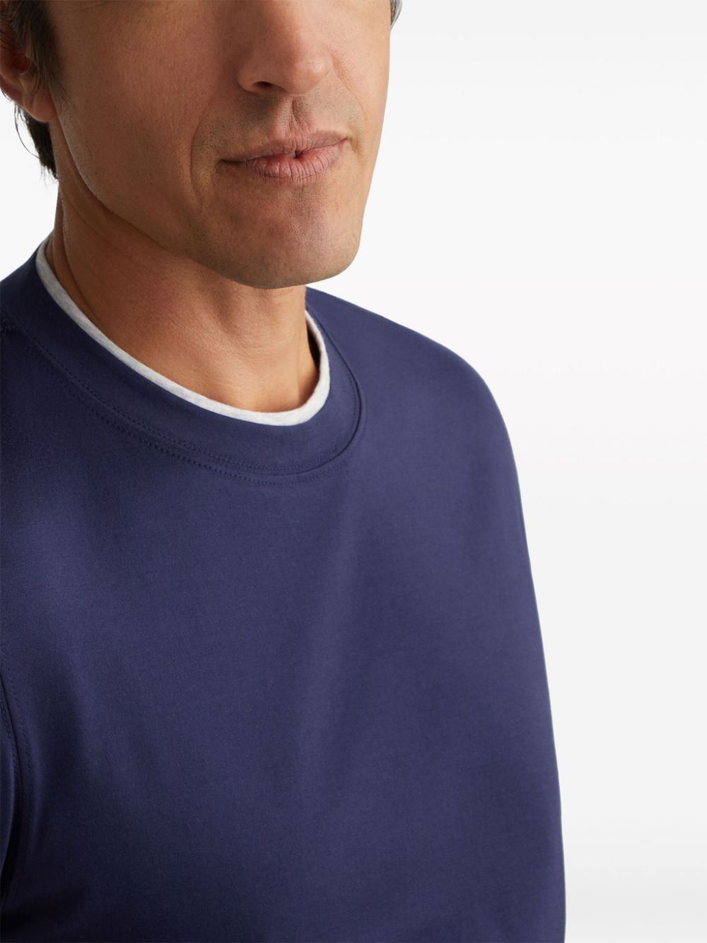 layered-effect cotton T-shirt - 5