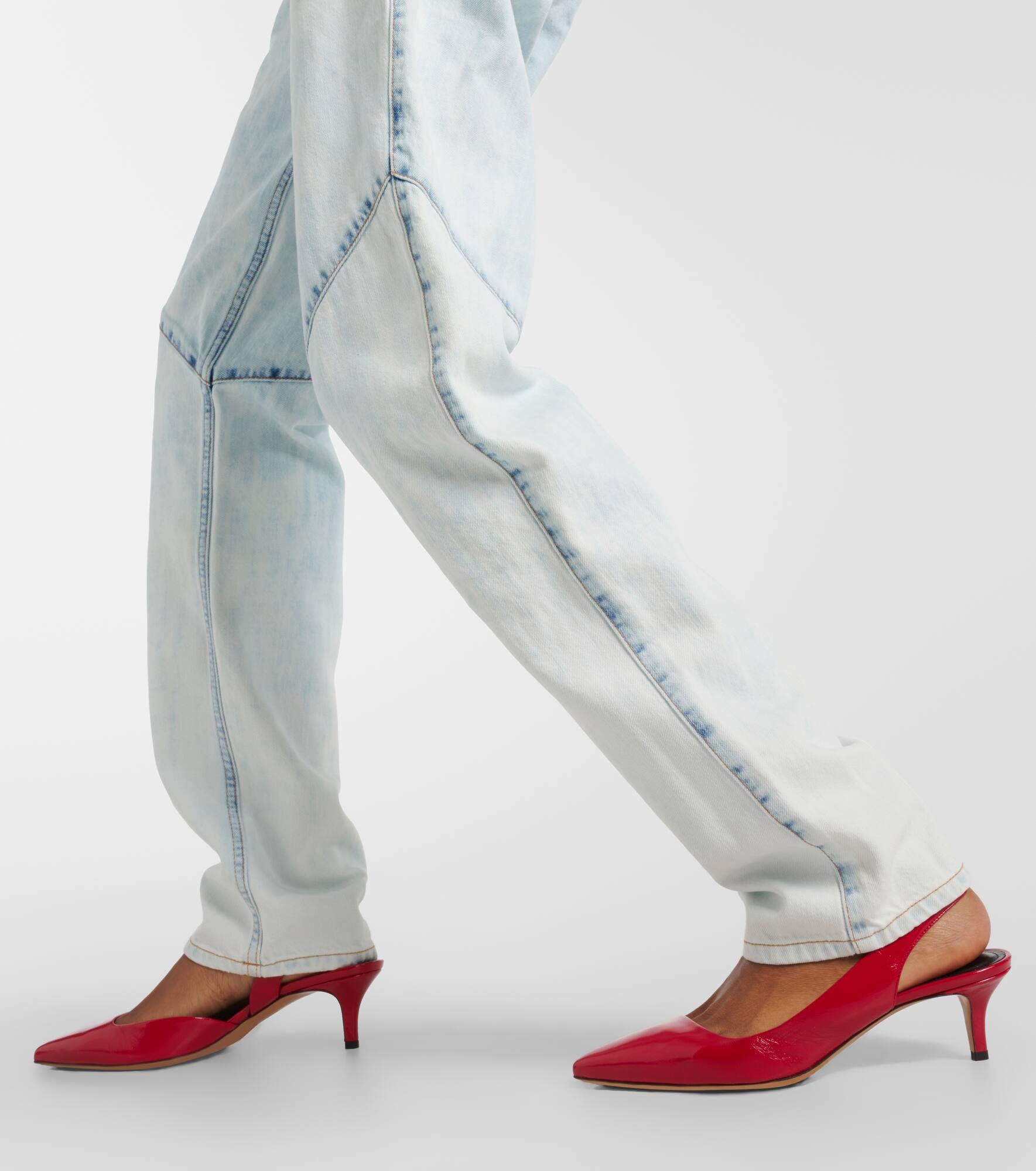 Piery patent leather slingback pumps - 4