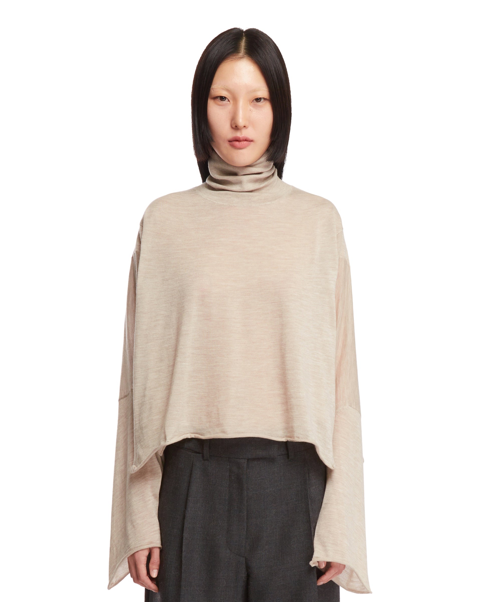 Beige Asymmetrical Top - 1