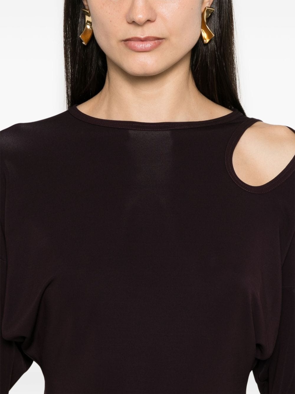 cut-out jersey top - 5
