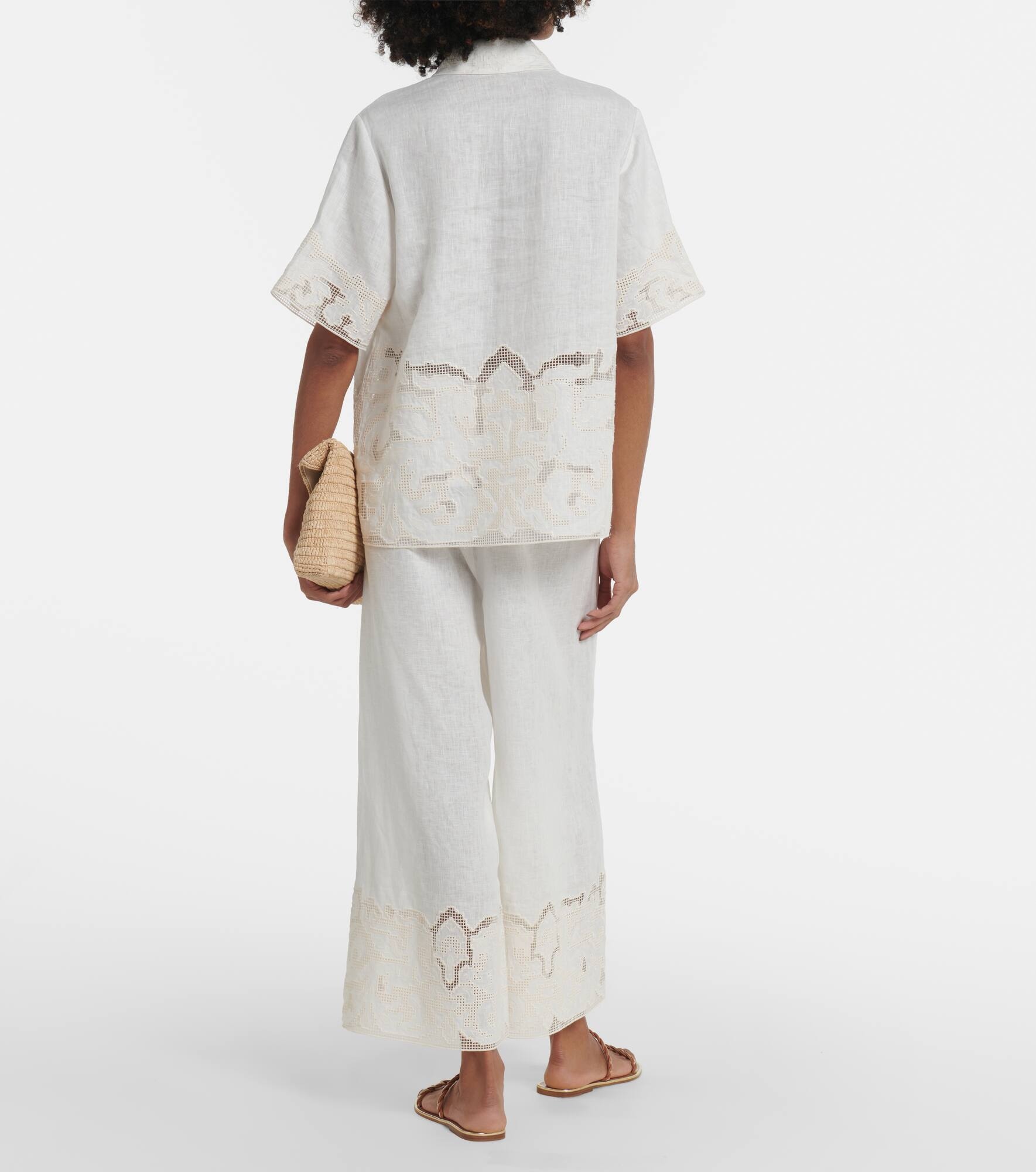 Embroidered linen shirt - 3