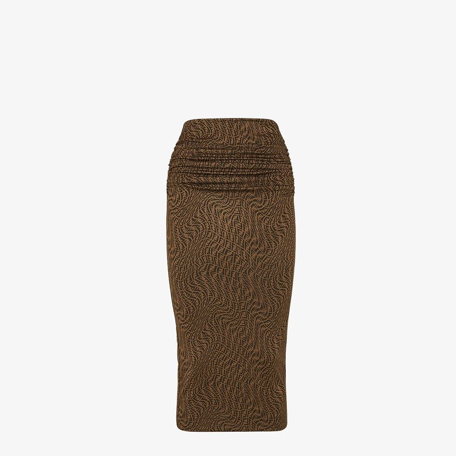 Brown organzine skirt - 1