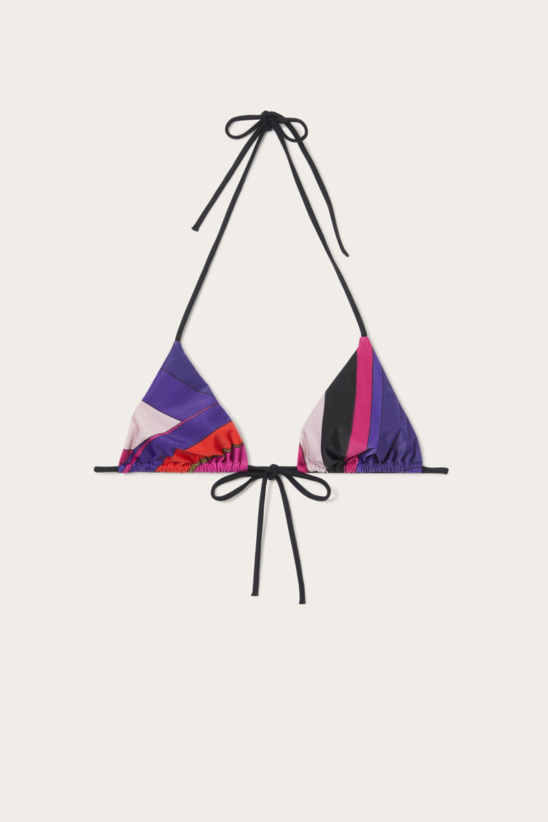 IRIDE PRINT TRIANGLE BIKINI TOP 1
