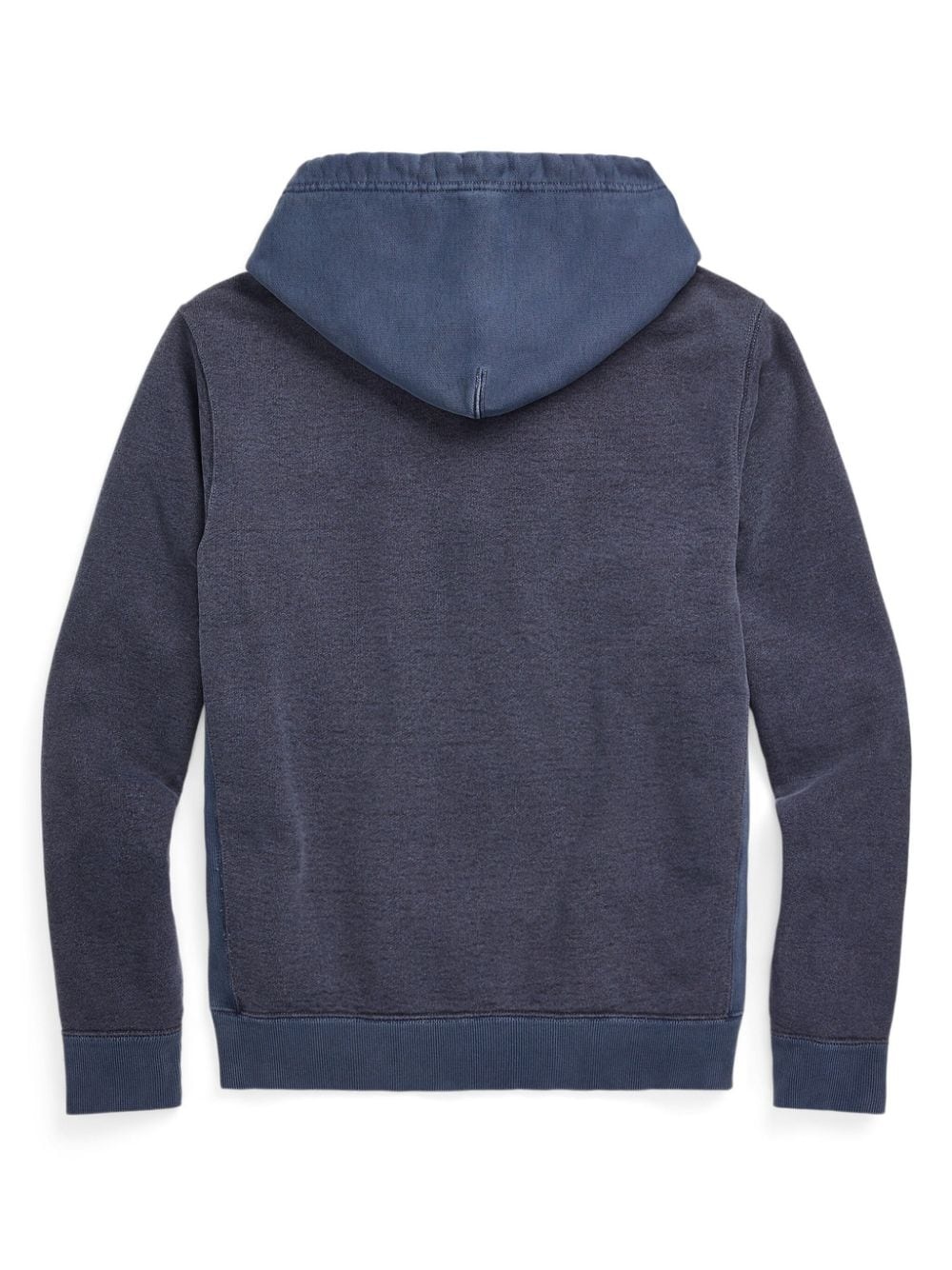 two-tone cotton hoodie - 2