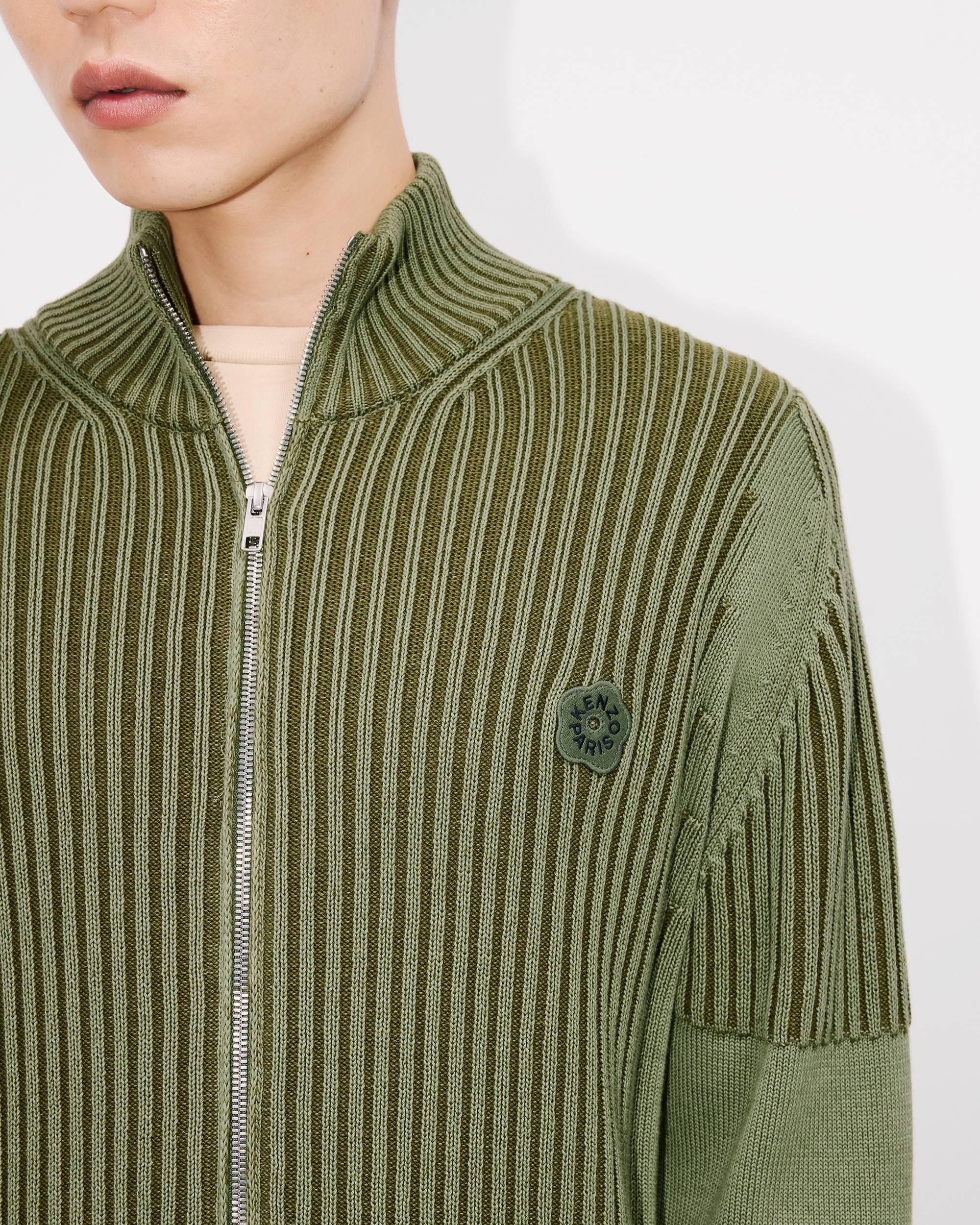 'Boke Flower 2.0' zipped cardigan in cotton and wool - 6
