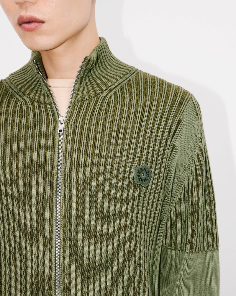 'Boke Flower 2.0' zipped cardigan in cotton and wool 6