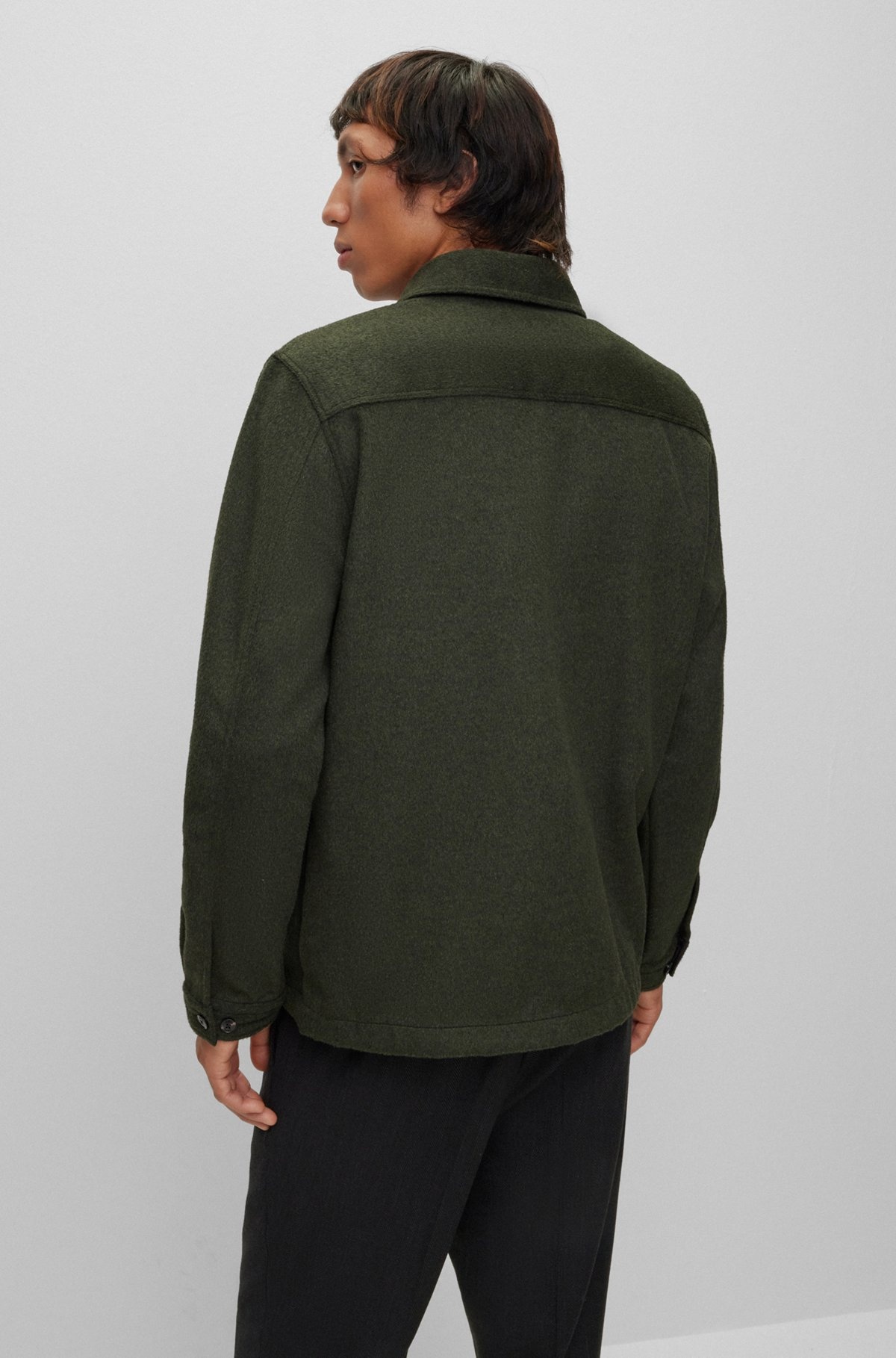 OVERSIZE-FIT OVERSHIRT WITH RED LOGO LABEL - 5