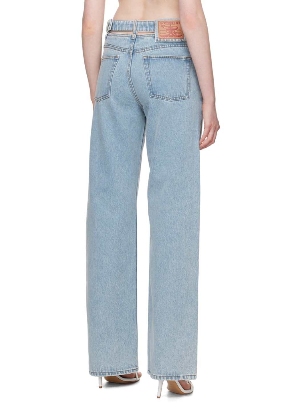 Blue Y Belt Jeans - 3