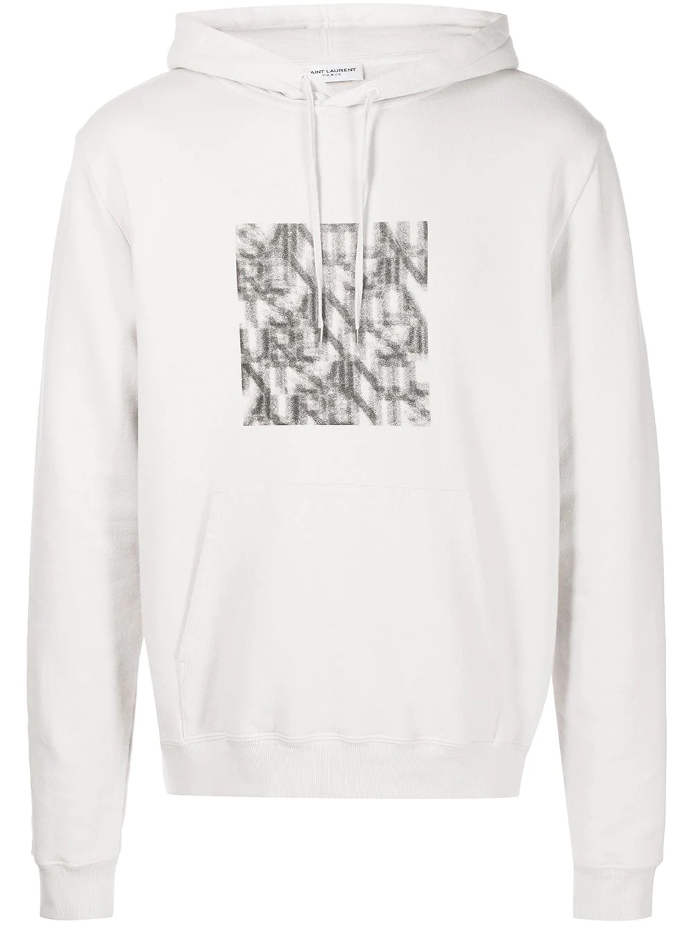 optical illusion-print relaxed hoodie - 1
