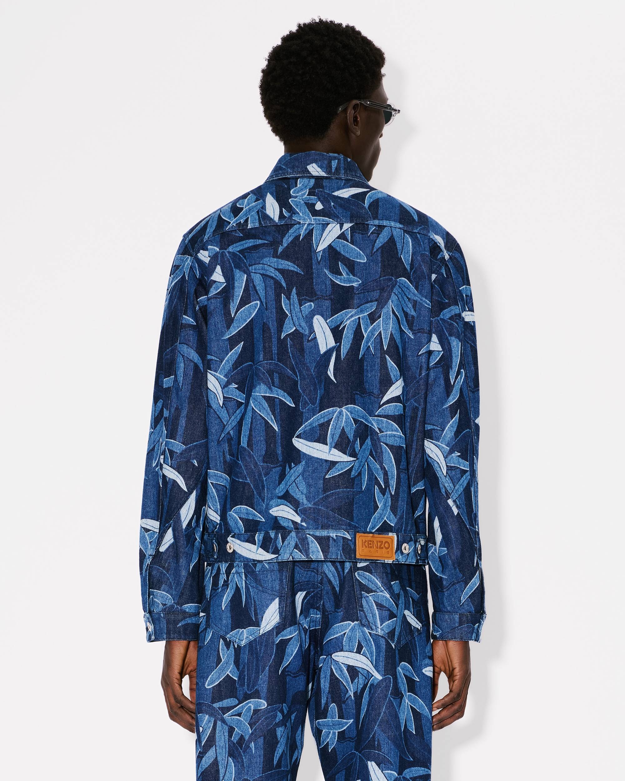 KENZO Chiku-rin camo' zipped trucker jacket in japanese denim - 5