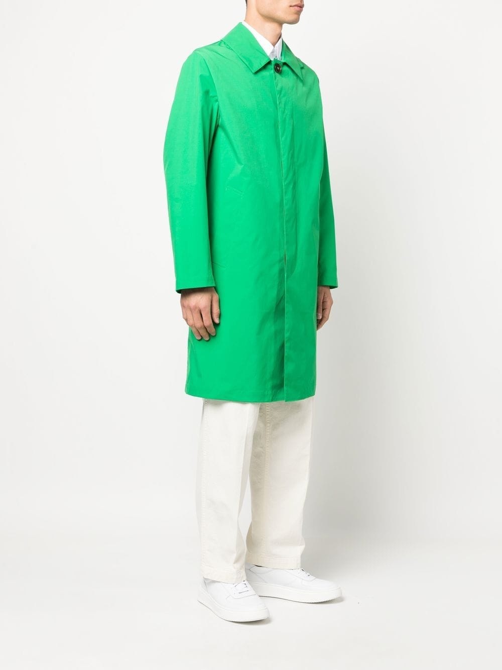 single-breasted midi coat - 3