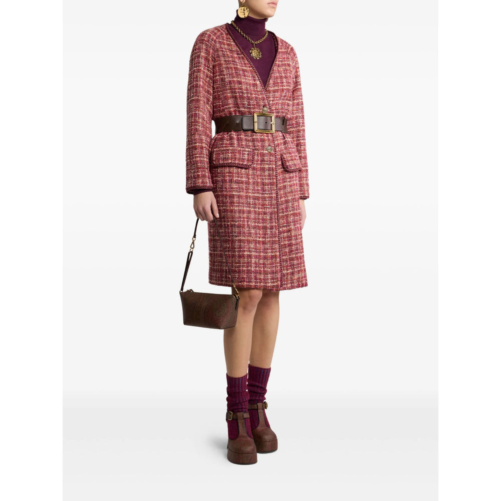 Etro Red Coats - Single Breasted Coats Women - 4
