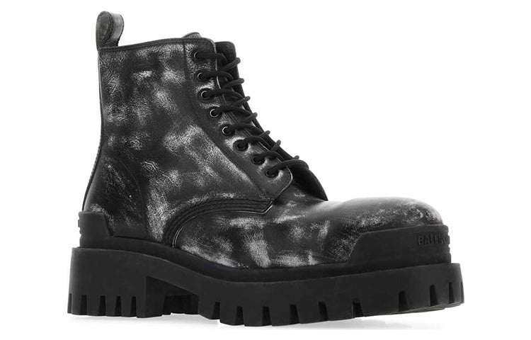 Balenciaga Strike Ankle Boots 'Washed Out Black Leather' 589338WBEF19010 - 2