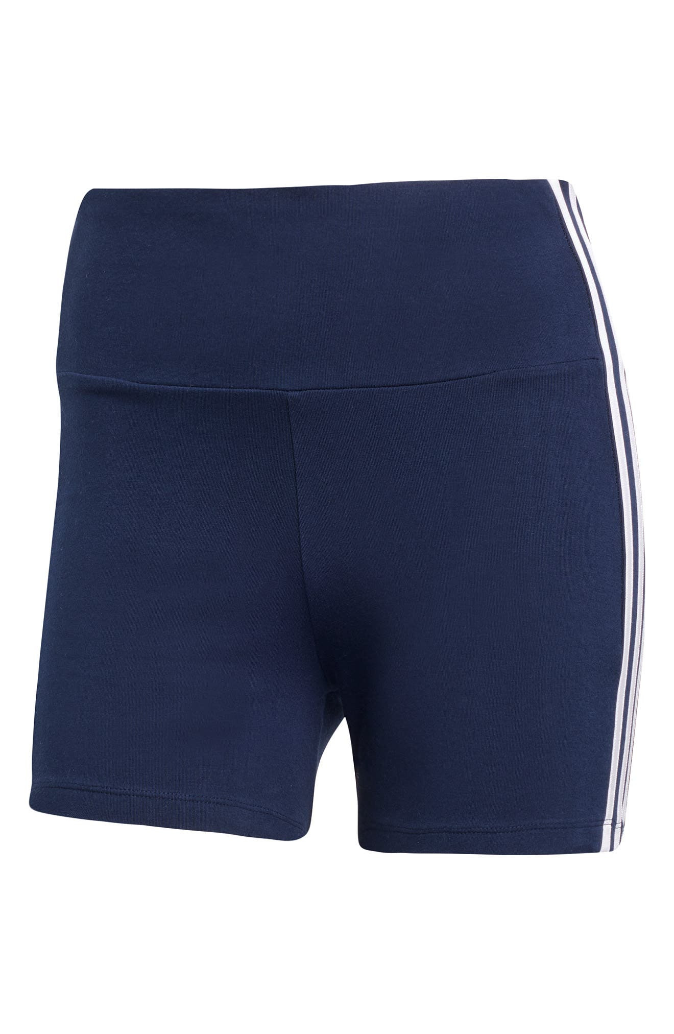 adidas 3-Stripes Booty Bike Shorts in Night Indigo/White at Nordstrom - 4