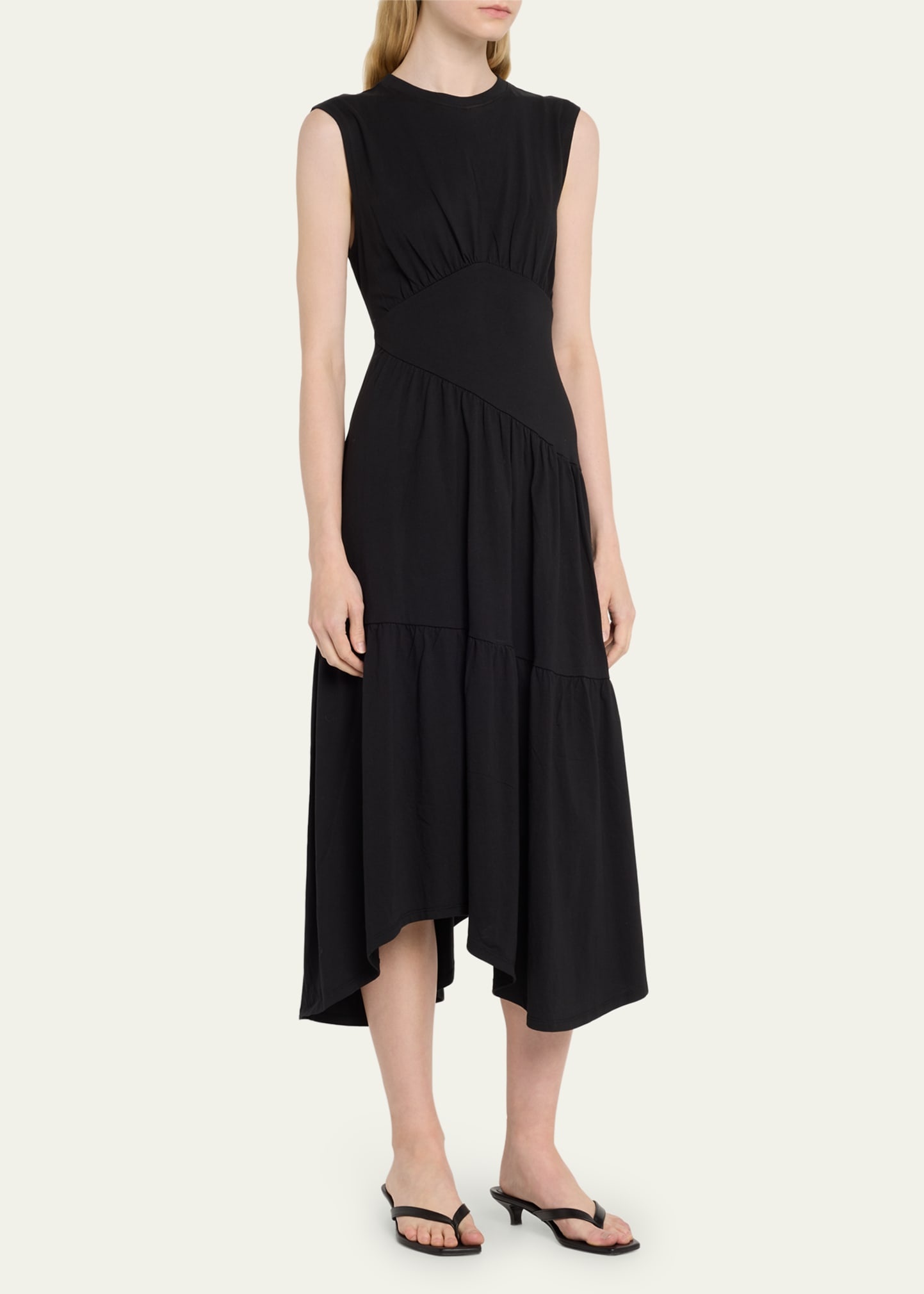 Gathered Seam Midi Dress - 4