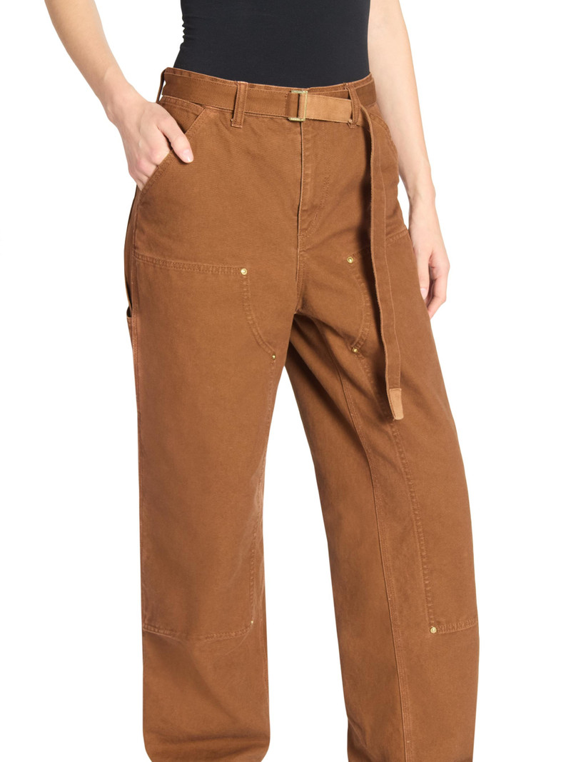 Women's Sacai x Carhartt WIP Duck Cotton Cargo Pants - Dark Beige 6