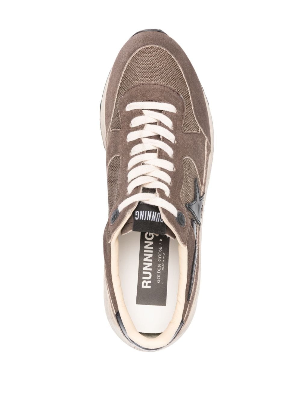 star-patch suede panelled sneakers - 4