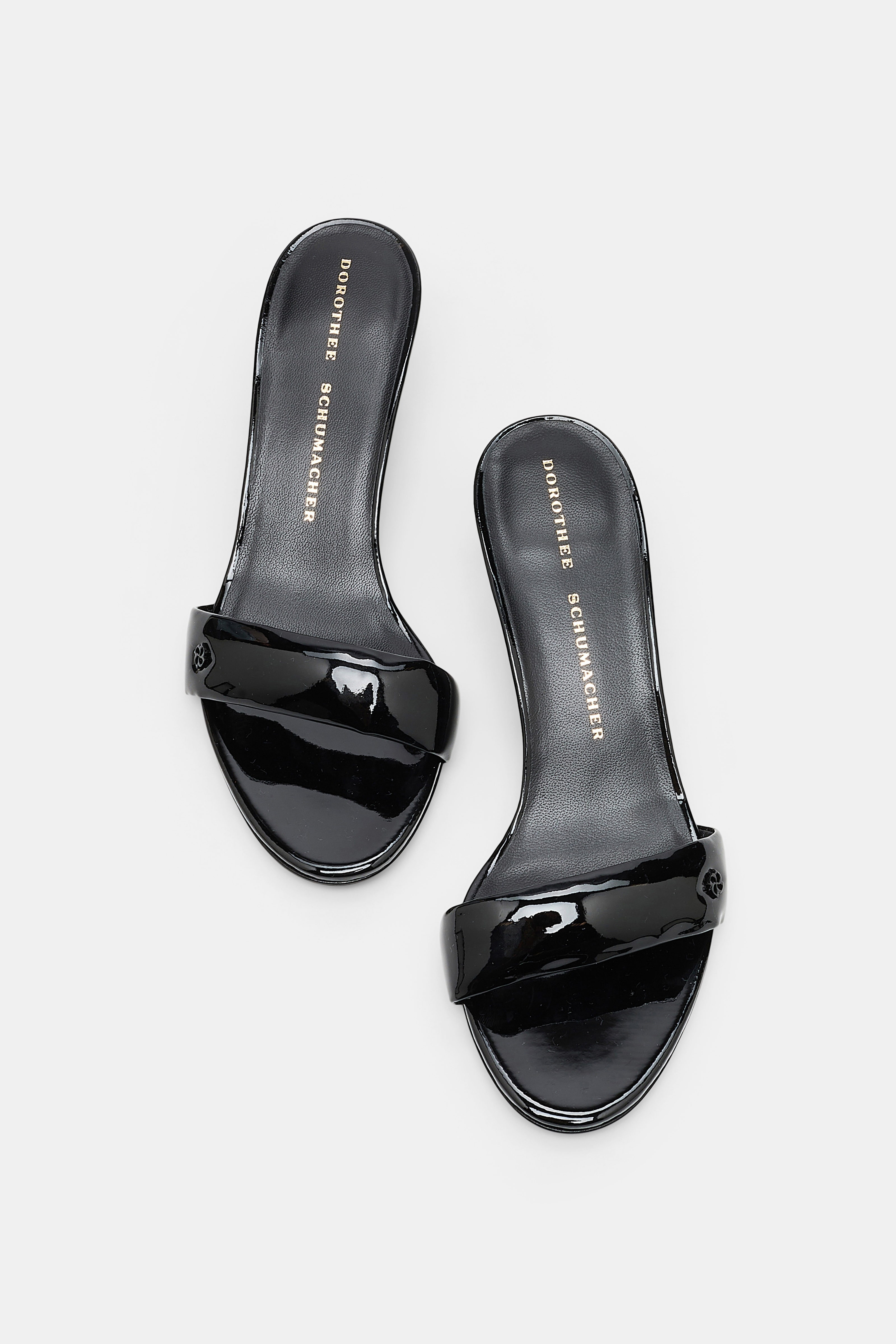 GLOSSY SHINE wedge mule - 7