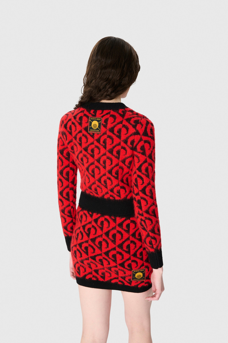 MOON LOZENGE KNIT CROPPED SWEATER 5