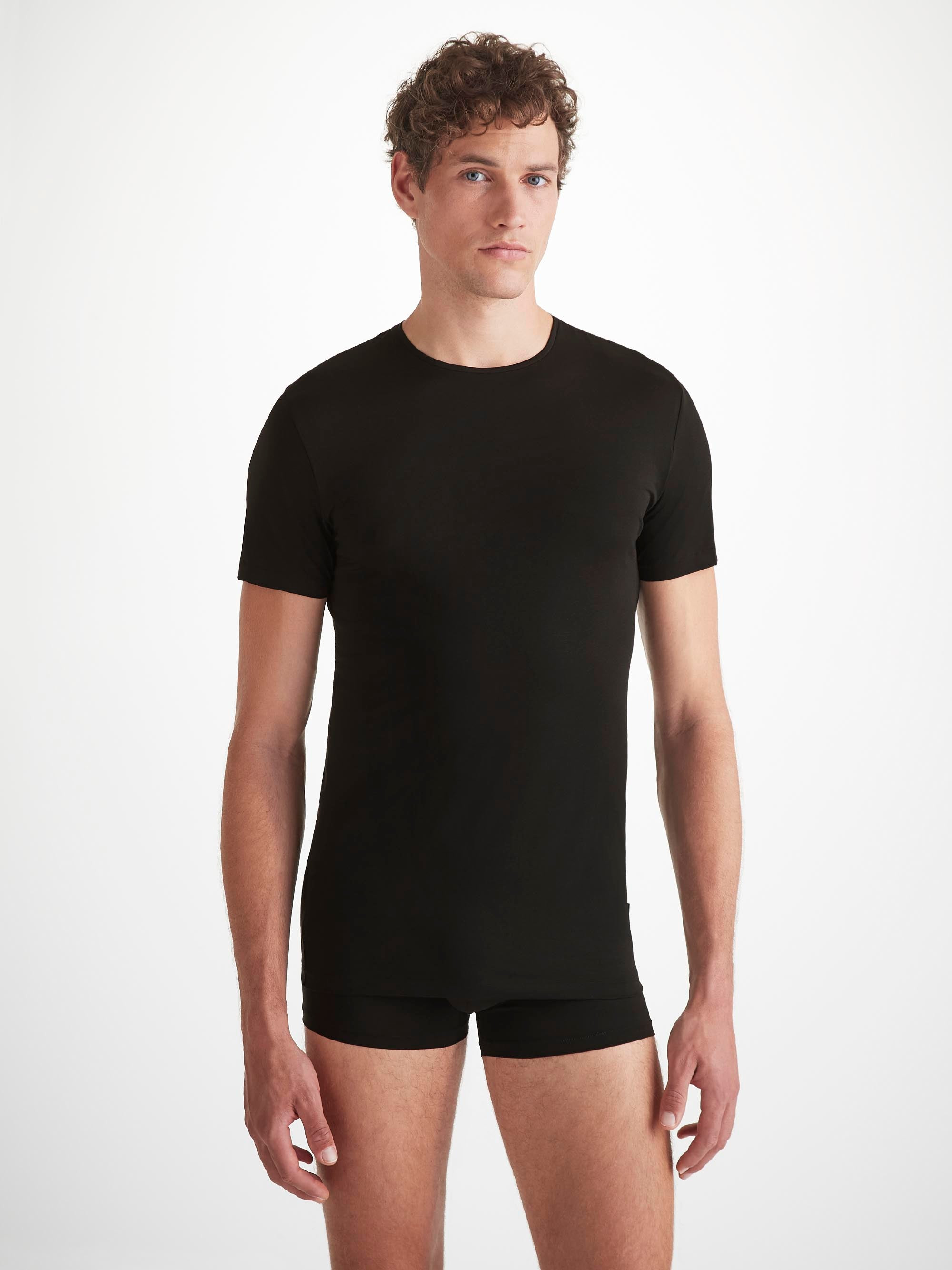 Men's Underwear T-Shirt Jack Pima Cotton Stretch Black - 3