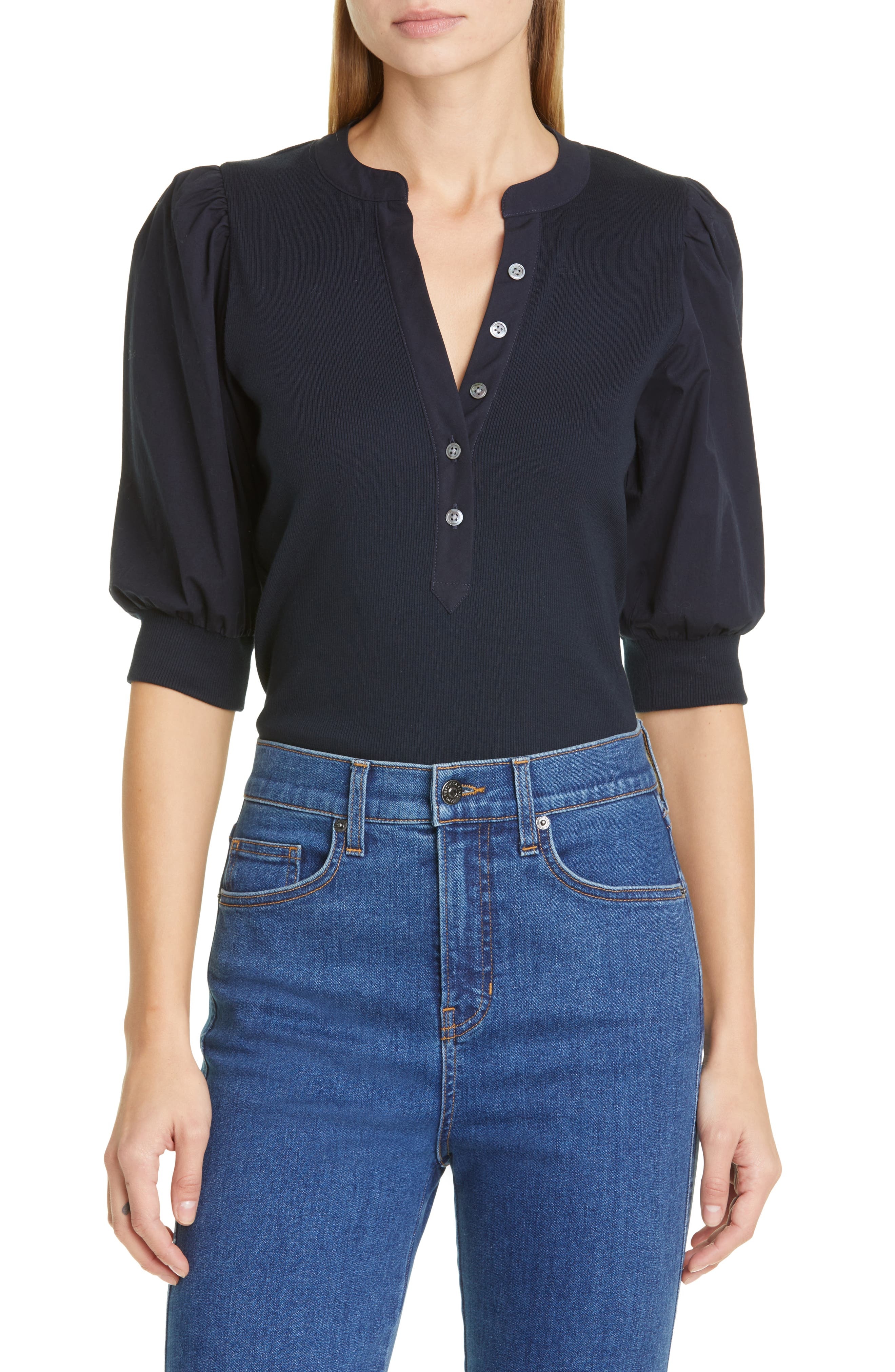 Coralee Front Button Blouse - 1