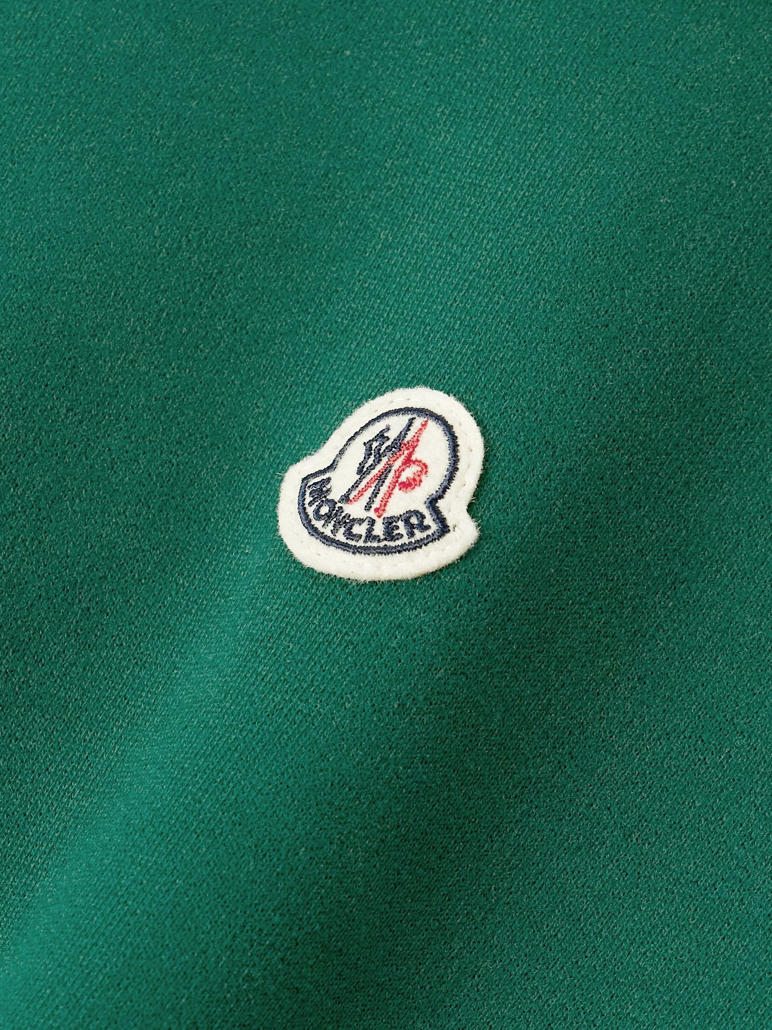 Slim-Fit Logo-Appliquéd Cotton-Jersey Hoodie Green - 4