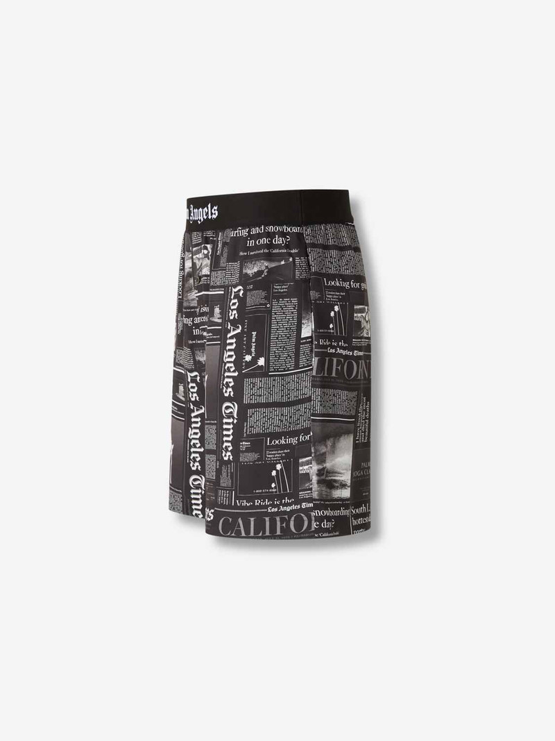 Palm Angels BERMUDAS ESTAMPADO PERIÓDICO outlook