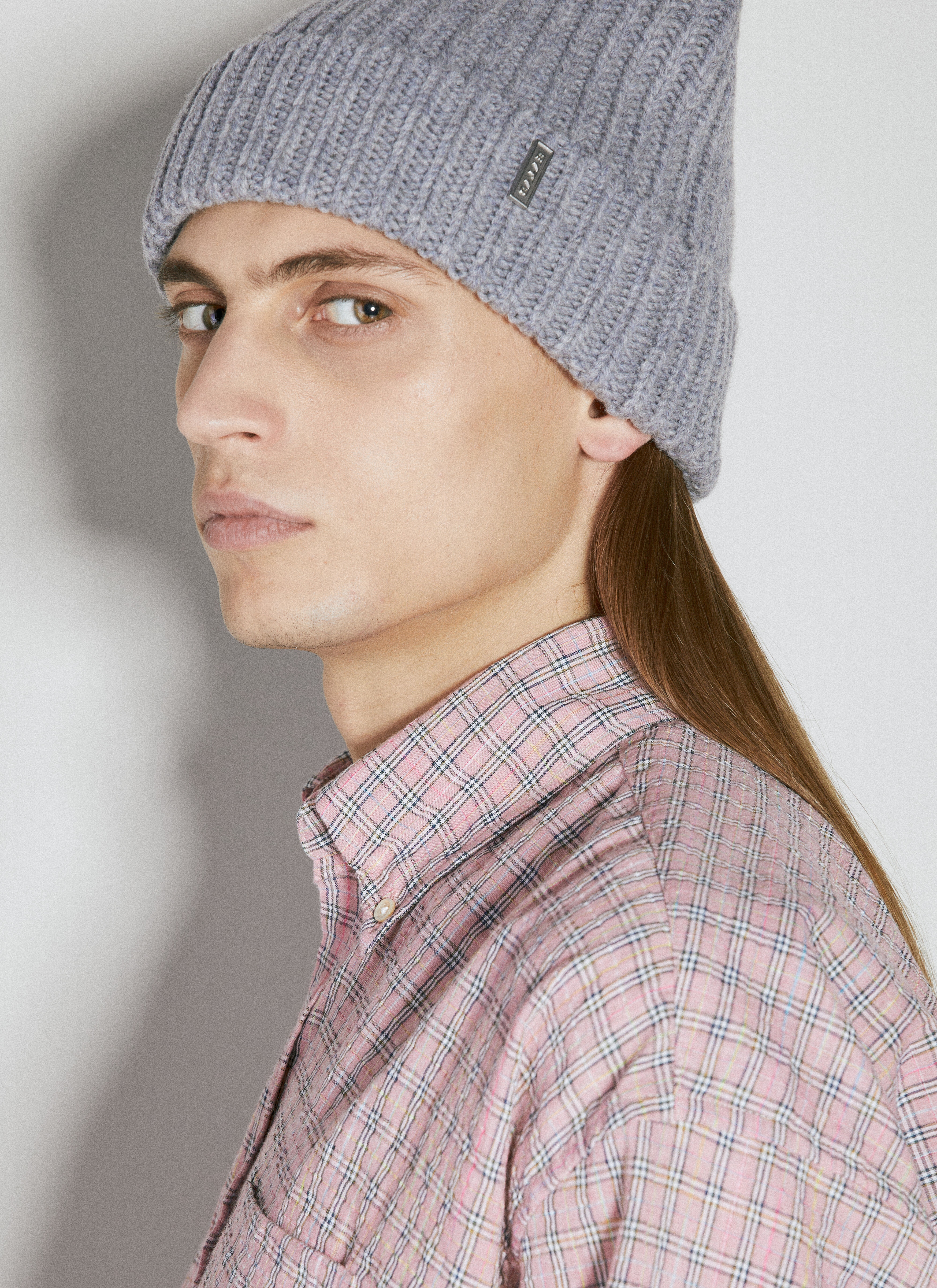 Wool Knit Beanie Hat - 3