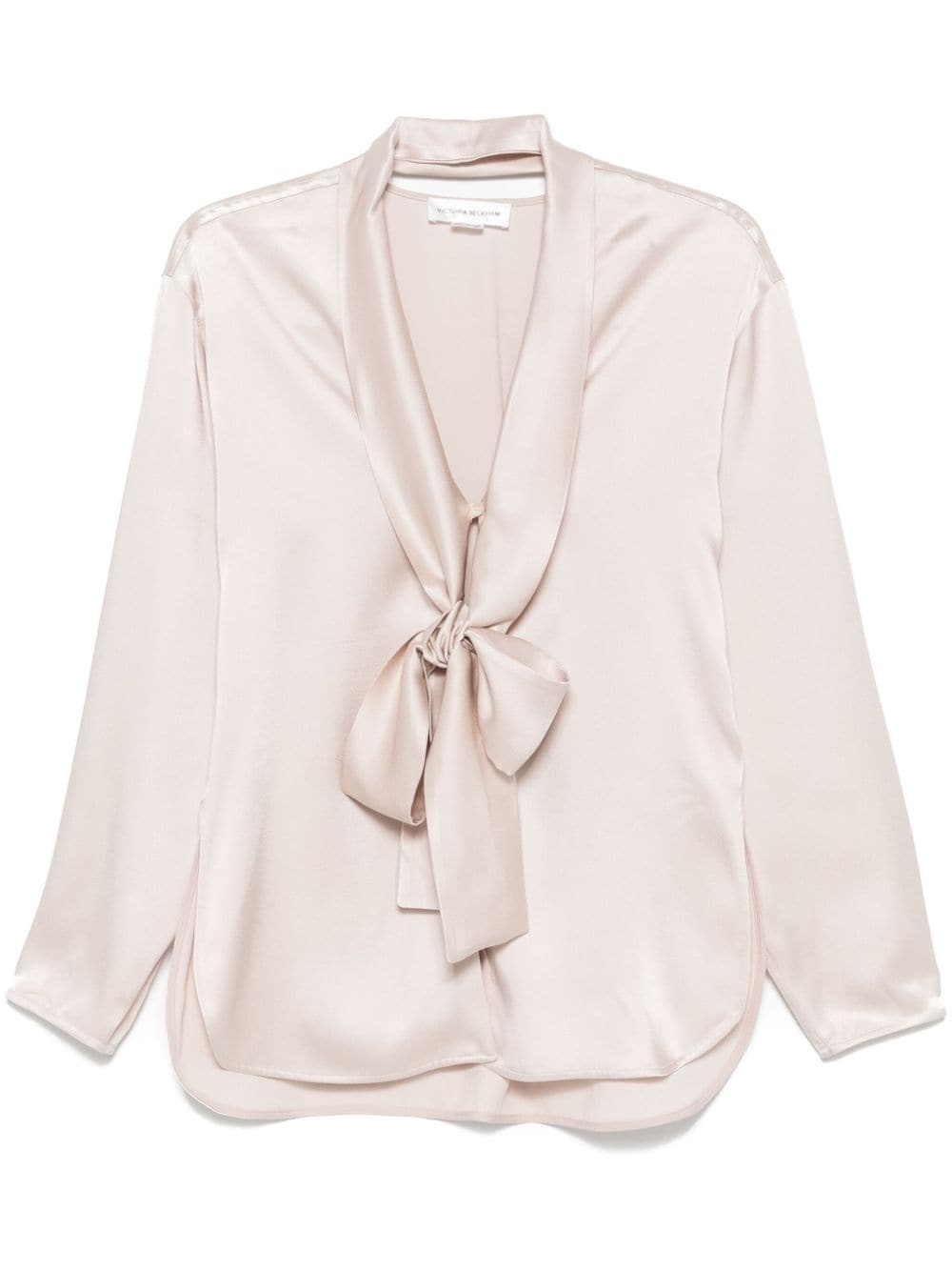 V-neck scarf shirt - 1