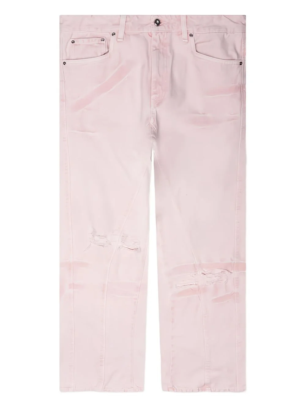 Rich Kid frayed-detail embroidered jeans - 1