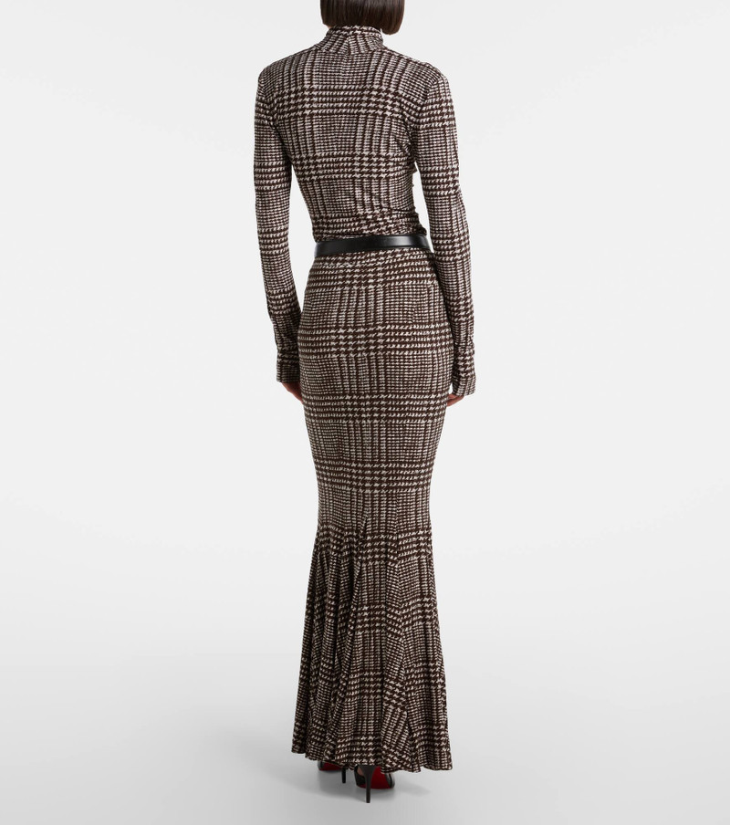 Prince of Wales check maxi skirt 3