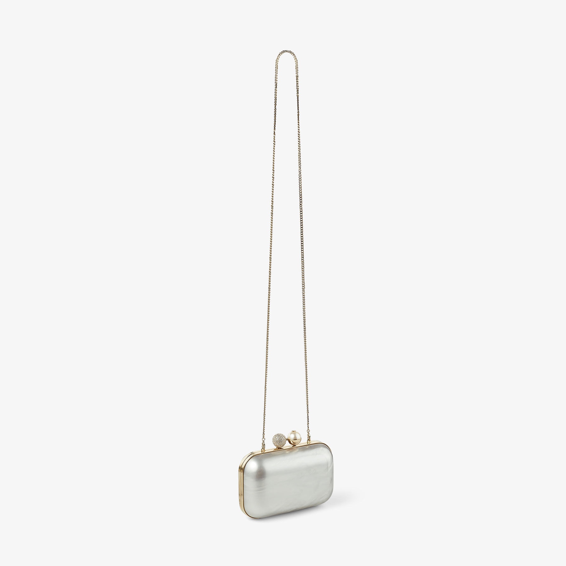 Cloud
Ivory Mother of Pearl Clutch Bag with Crystal Clasp - 4