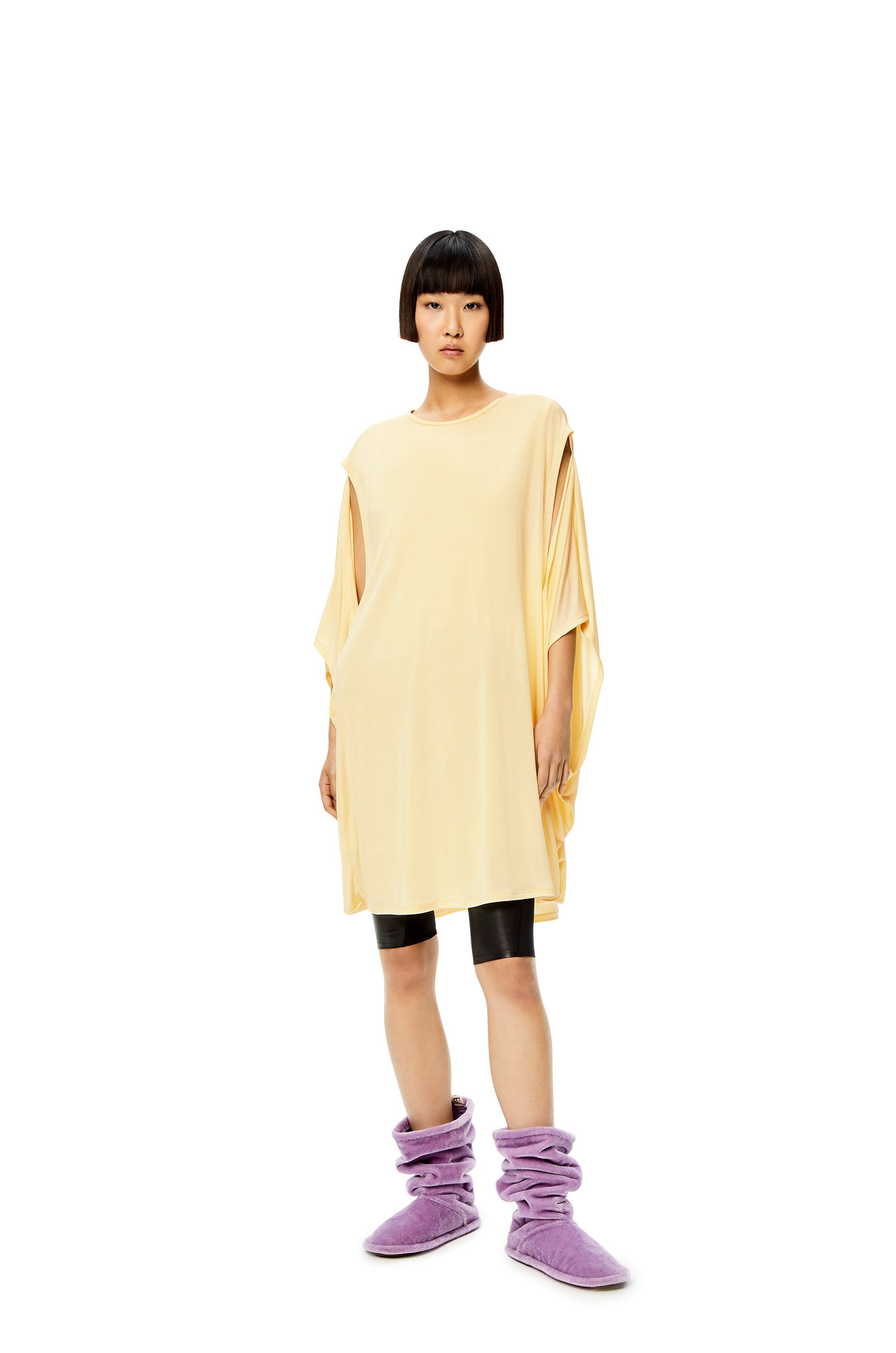 Kimono sleeve dress in silk - 2