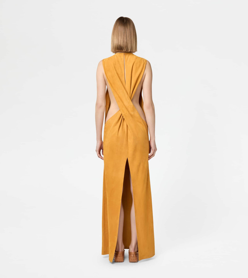 DRESS IN PASHMY SUEDE - YELLOW 4