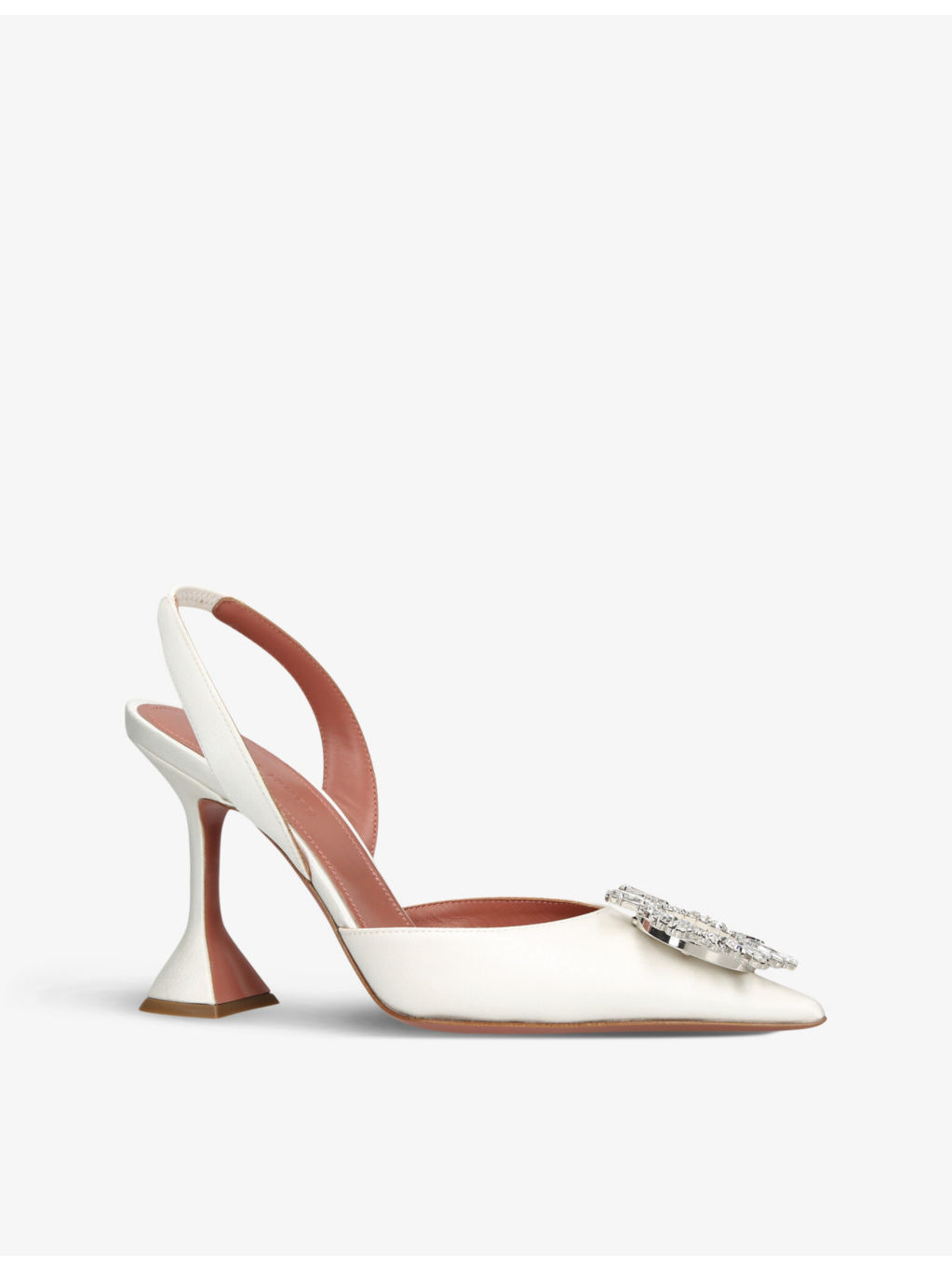 Begum crystal-embellished slingback leather mules - 3