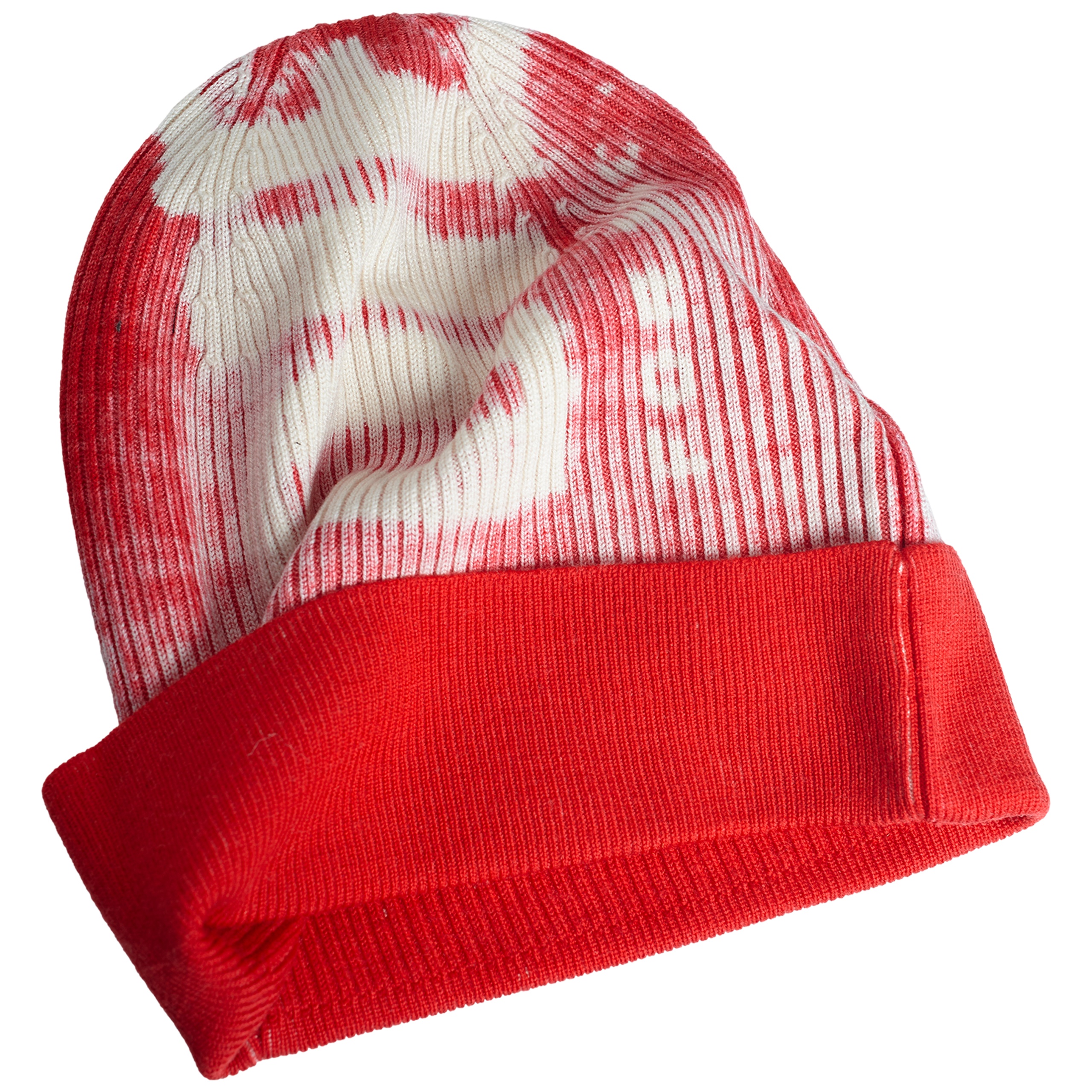 RED WOOL BEANIE WITH LOGO - 1