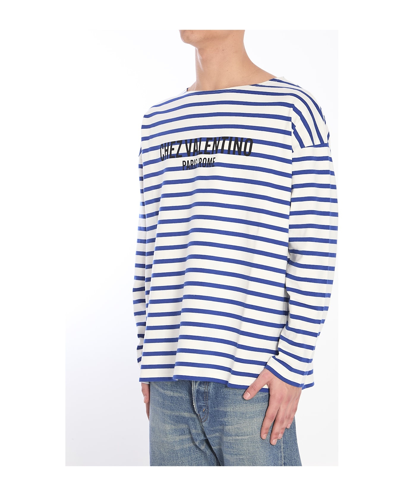 Striped Chez Valentino T-shirt - 2
