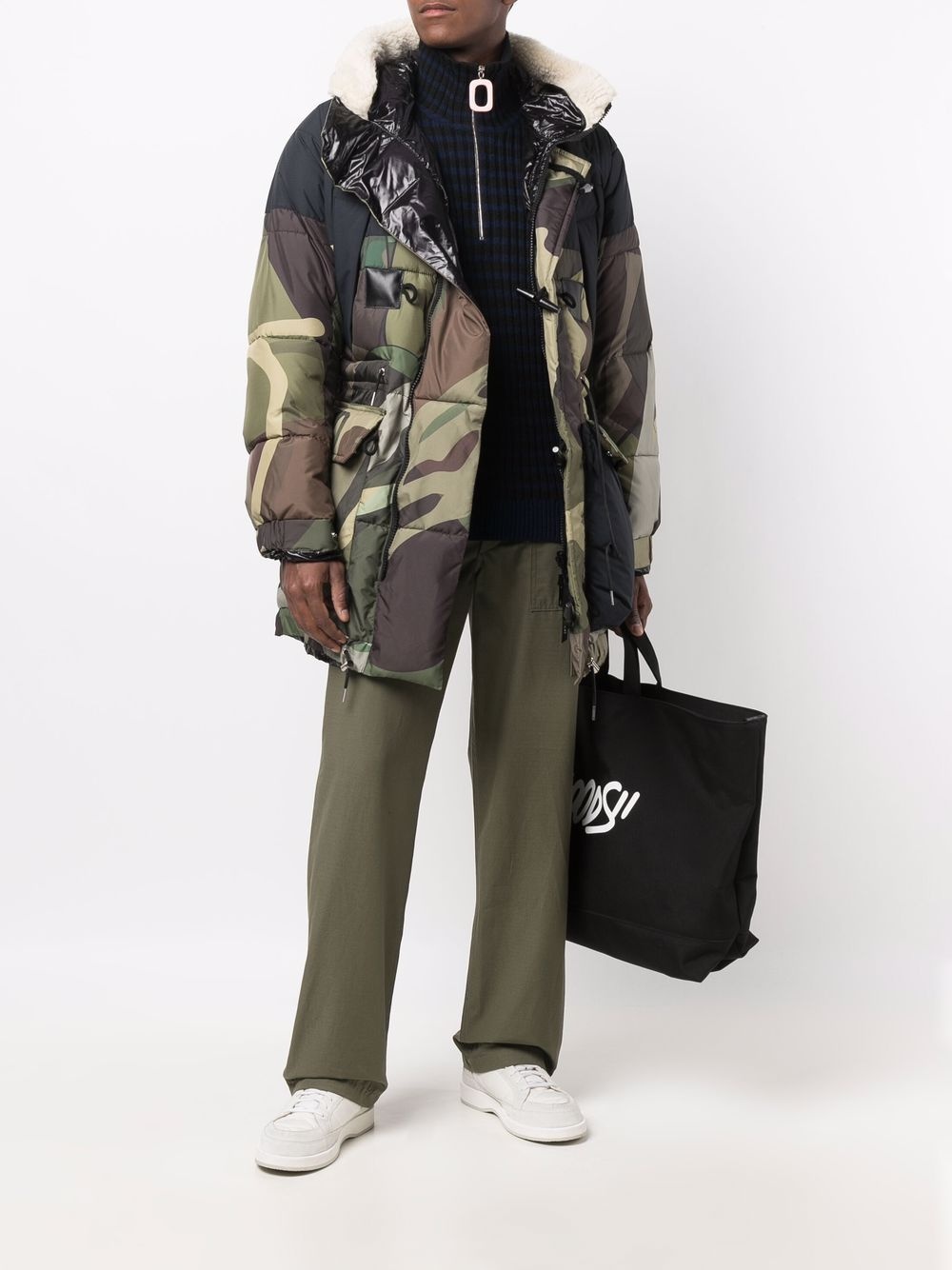 x KAWS camouflage down jacket - 2