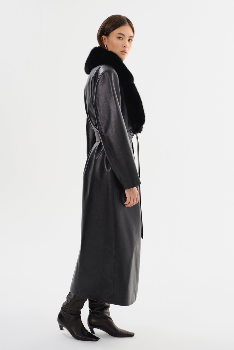SARITA | Recycled Leather Maxi Coat 5