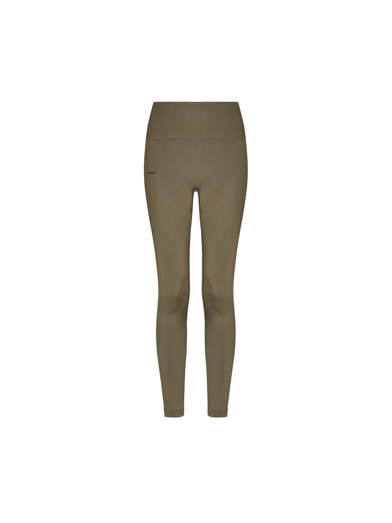PANGAIA Women's Plant-Stretch Compressive Leggings - Soil Brown outlook