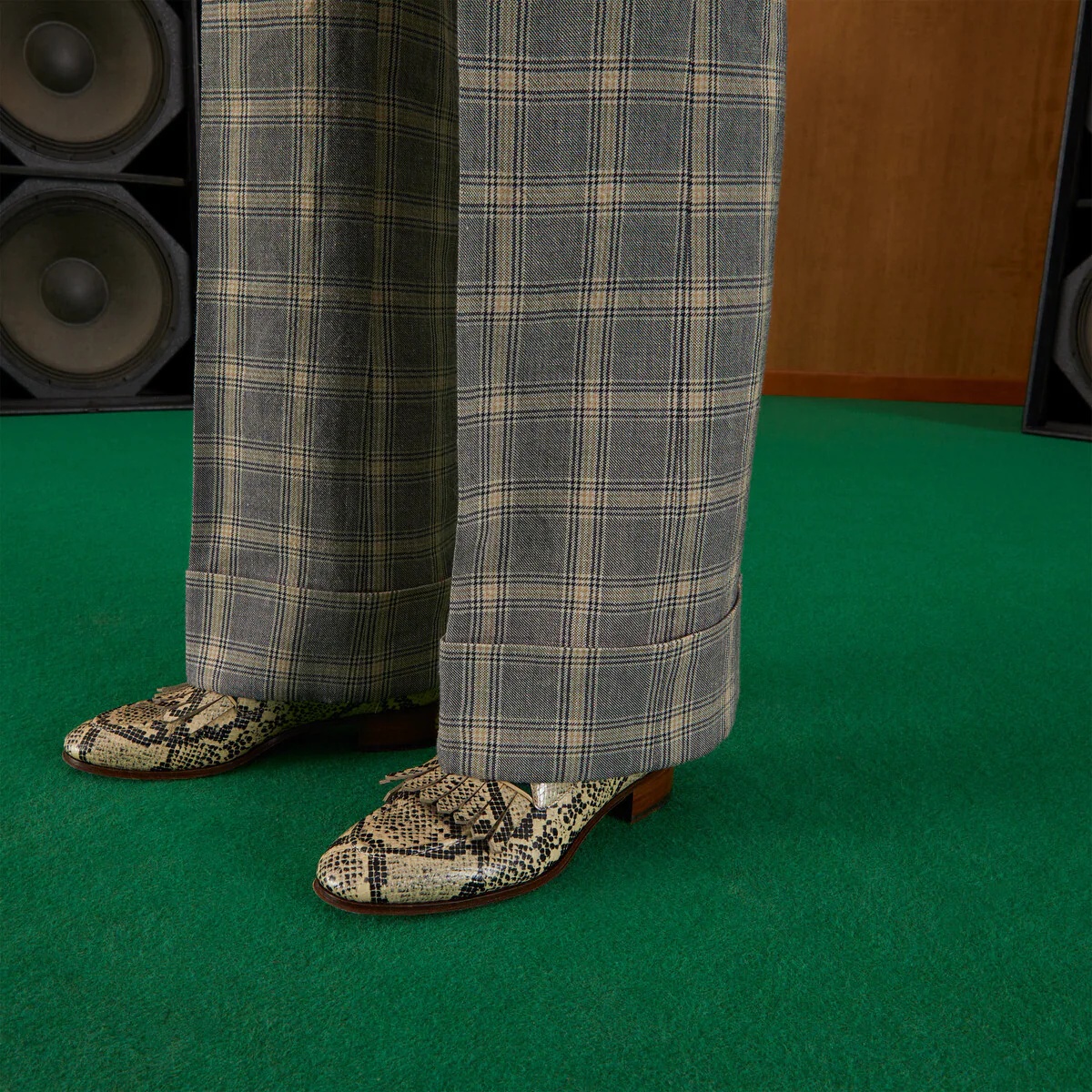 Prince of Wales wool linen pants - 5