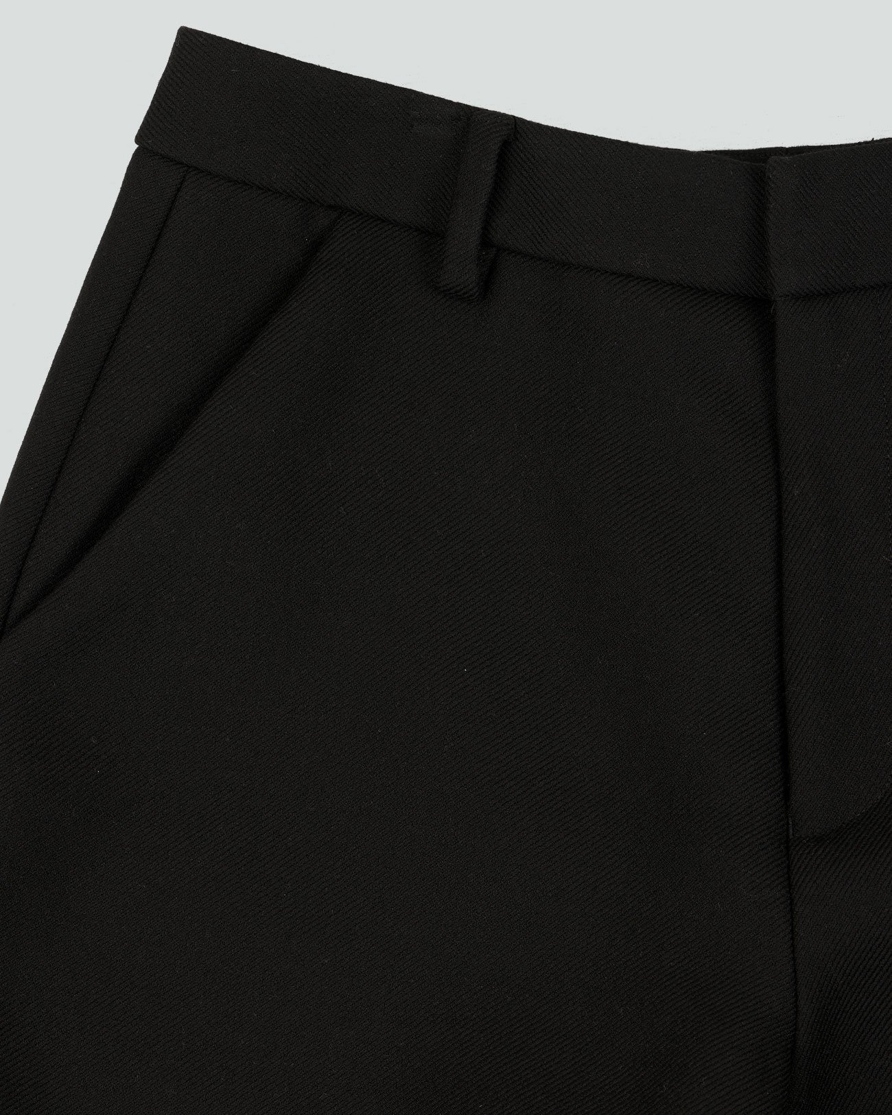 WIDELEG TROUSER BLACK WOOL - 5