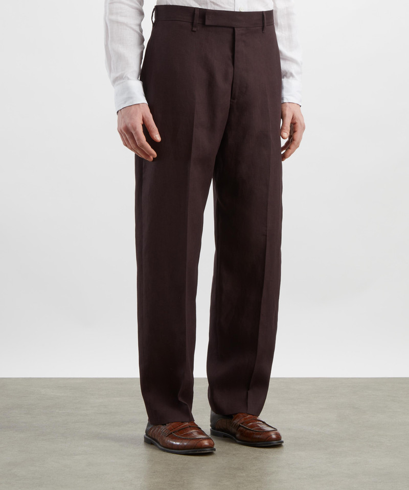 Paul Smith Relaxed Tapered Linen Trousers outlook