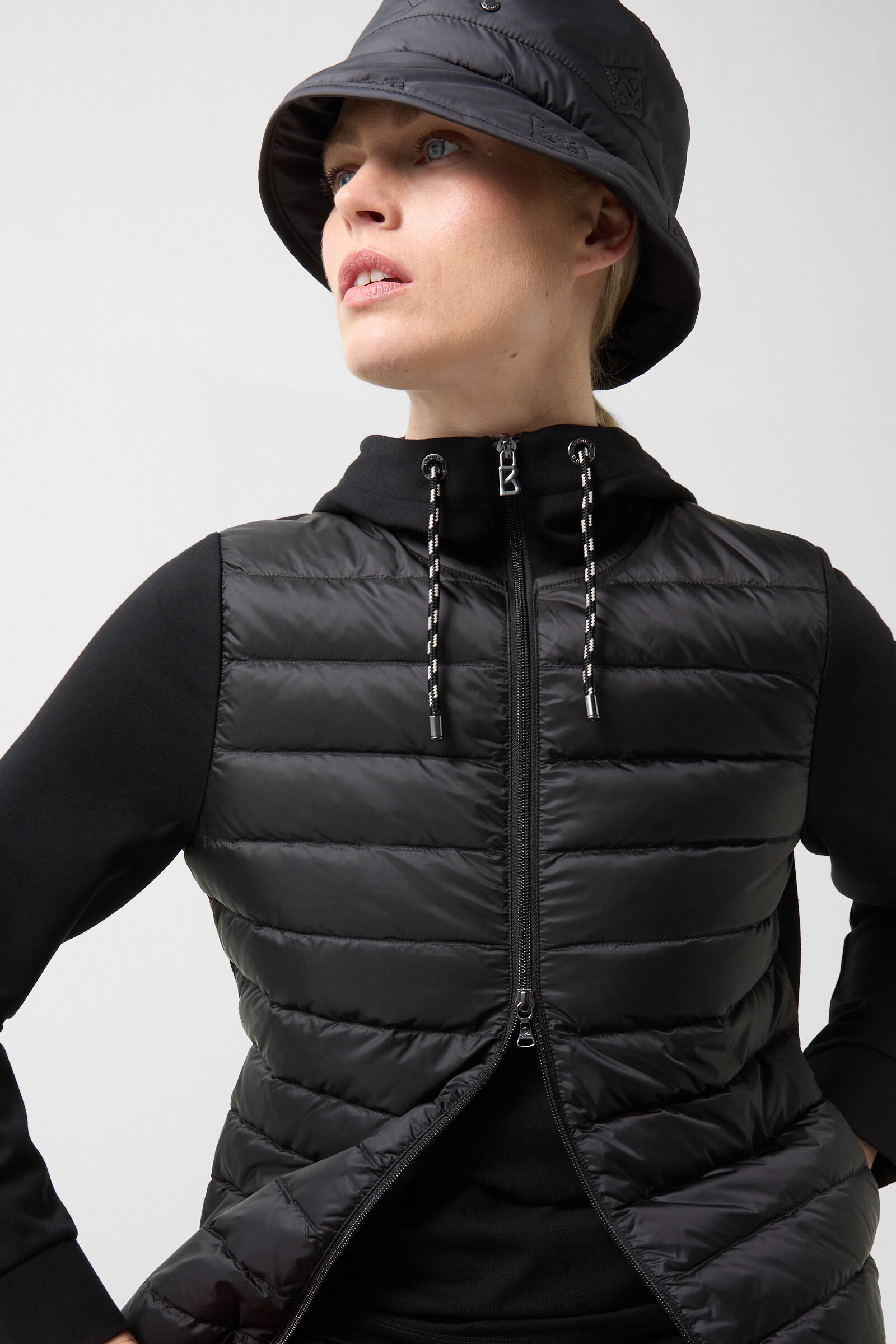 Juana Down sweatshirt jacket in Black - 6