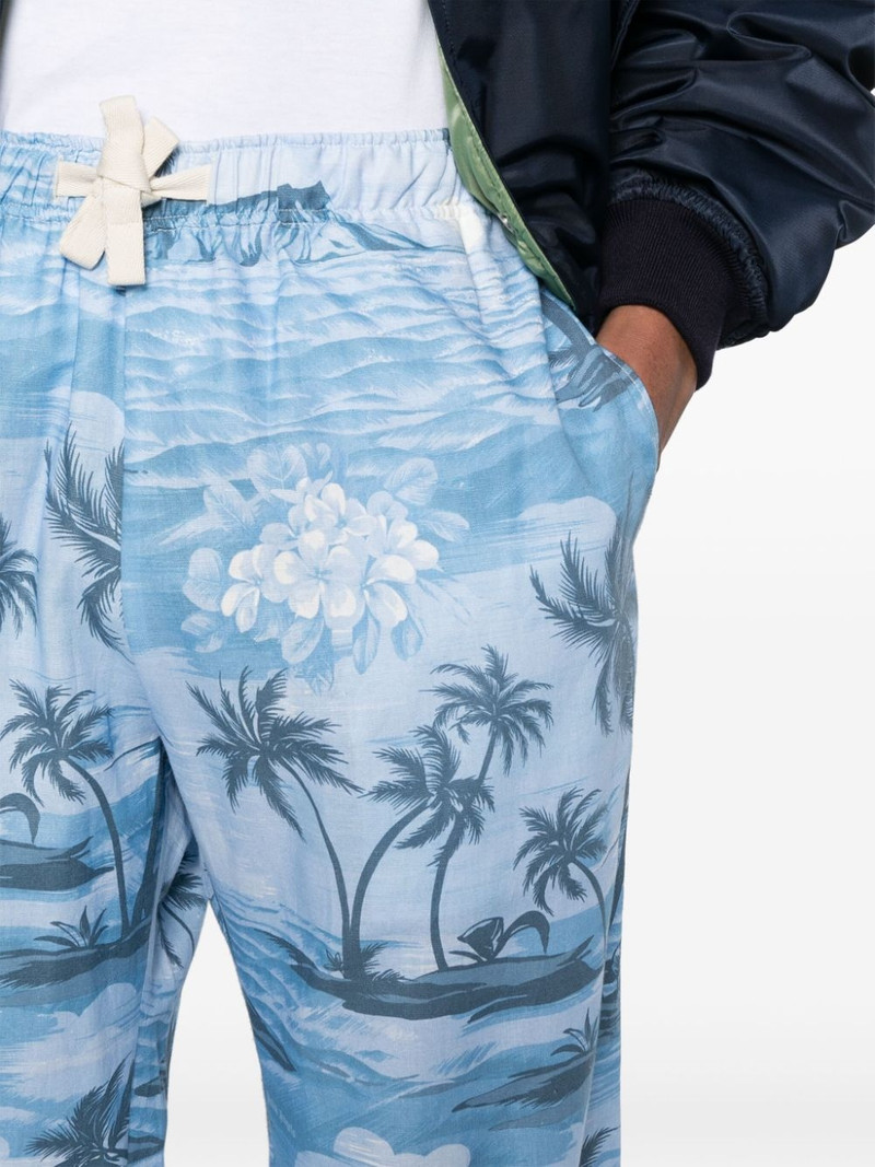 Sunset-print wide-leg trousers 5